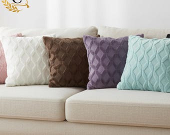 Funda de cojín geométrica texturizada / Funda de almohada minimalista moderna para sofá