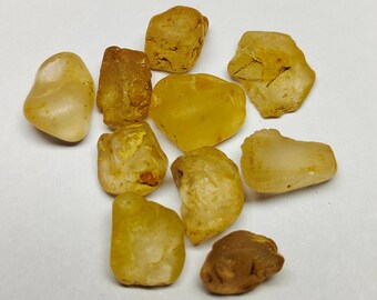 Lote de gemas en bruto de zafiro amarillo natural de Sri Lanka