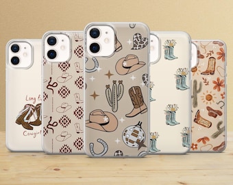 Wild & Free Western Cowgirl Phone Case, Cactus Cowboy Hat cover for iPhone 17e 15 Pro 16 14, Samsung S26, Pixel 10a, Gift for Her