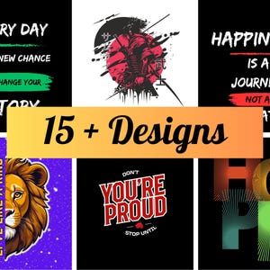 Motivational Quote T-Shirt Graphics – 15+ Designs (PDF + PNG)