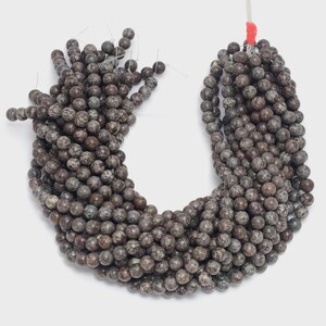 Snowflake Obsidian Beads: Natural Brown Gemstone, Jewelry Making (15.5&quot; Strand, 4-10MM )