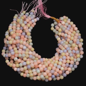 Pastel Multicolor Morganite Jade Beads: 15&quot; Strand, 6-10MM