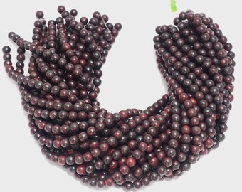 Iron Tiger Eye Gemstone Beads: Polished Round, 8mm Strand