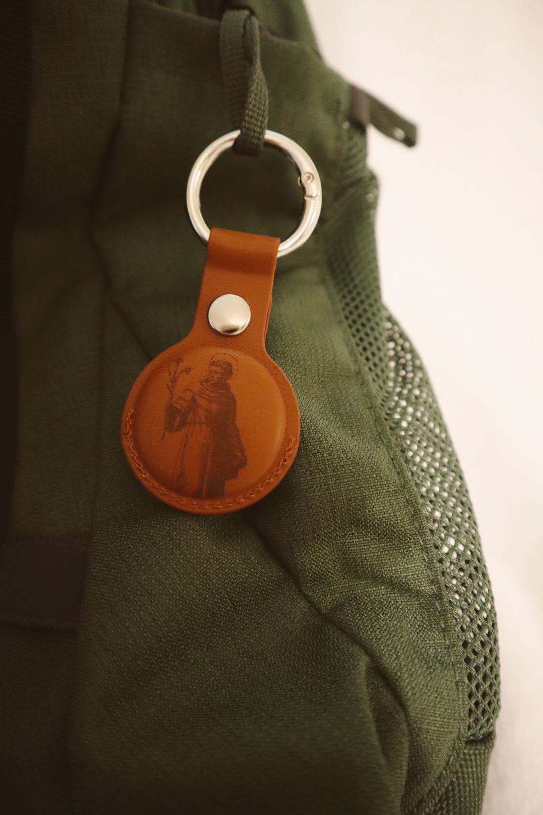 Saint Anthony Keychain AirTag Compatible | Catholic Patron Saint