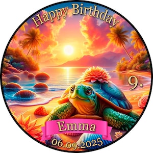 Cake topper cake decoration photo cake cake picture birthday party turtle SK01 (sugar paper)