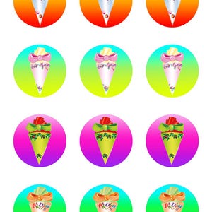 Muffin toppers, cupcakes, muffins, sugar paper, back to school, first day of school SE01