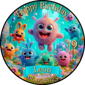 Cake topper cake decoration photo cake cake picture monster party Halloween birthday MO02
