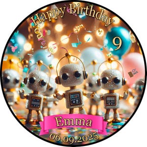 Cake topper cake decoration photo cake cake picture birthday robot sugar picture RO03