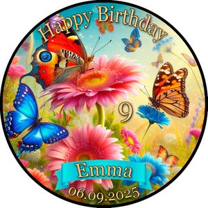 Cake topper cake decoration photo cake cake picture birthday party butterflies SL02 (sugar paper)