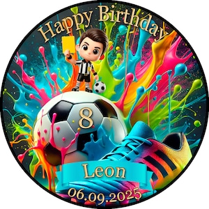 Cake topper cake decoration photo cake cake picture birthday football FB06 (sugar paper)