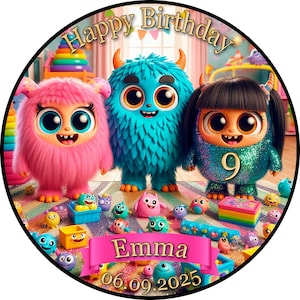 Cake topper cake decoration photo cake cake picture monster party Halloween birthday MO01