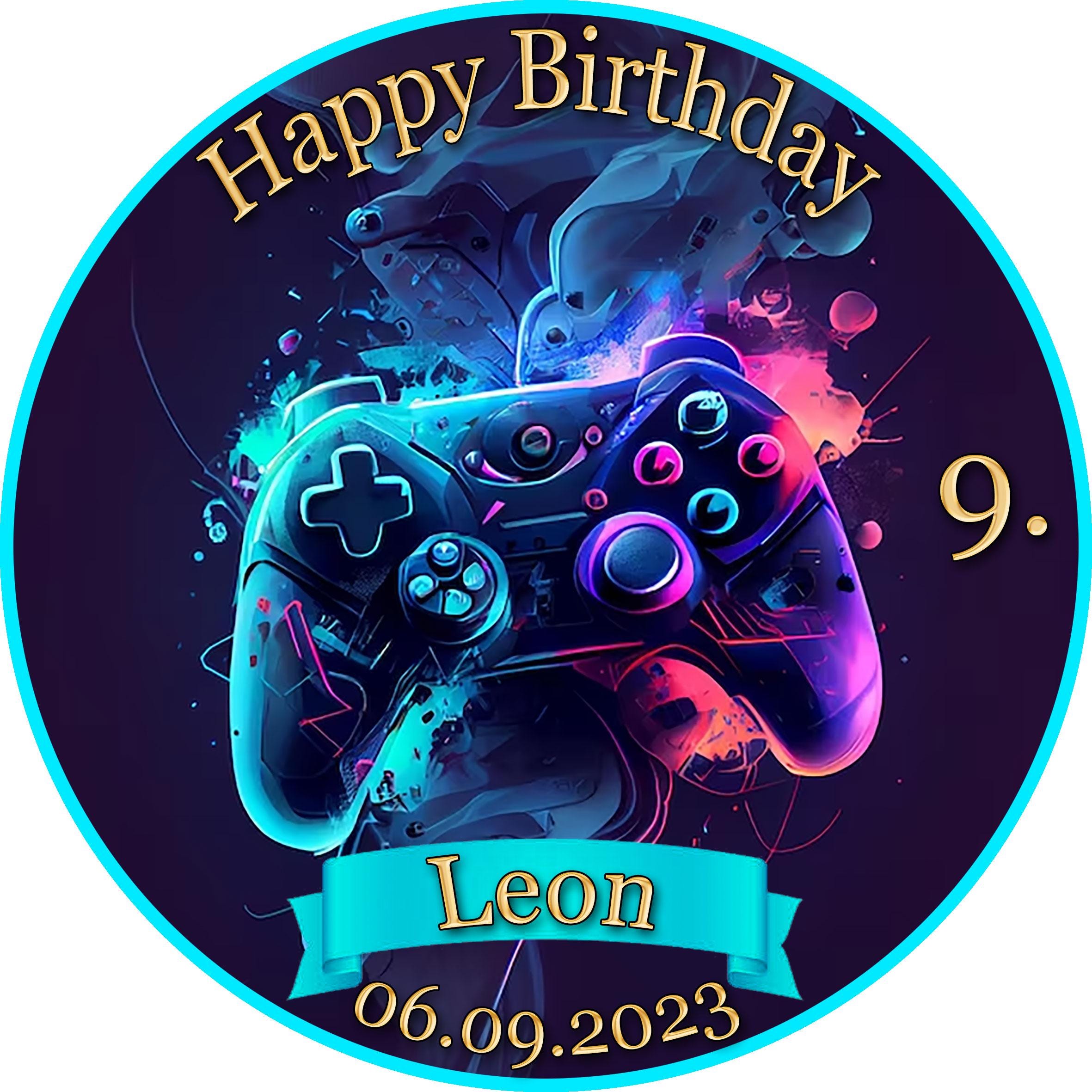 Cake topper cake decoration cake picture photo cake cake picture children's birthday Game On Gamer GO02 (sugar paper)
