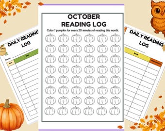 Reading Log Bundle for Kids – Fall, Sloth, Back to School & Monthly Trackers – Printable Reading Logs (PreK–2nd Grade)