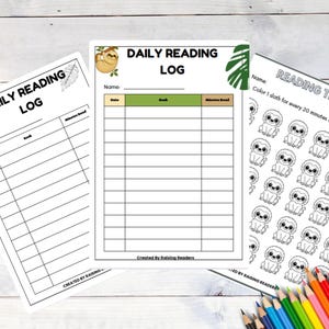 Kids Reading Log Printable – Book Tracker & Challenge PDF | Cute Habit Builder for Home or Classroom | Instant Download