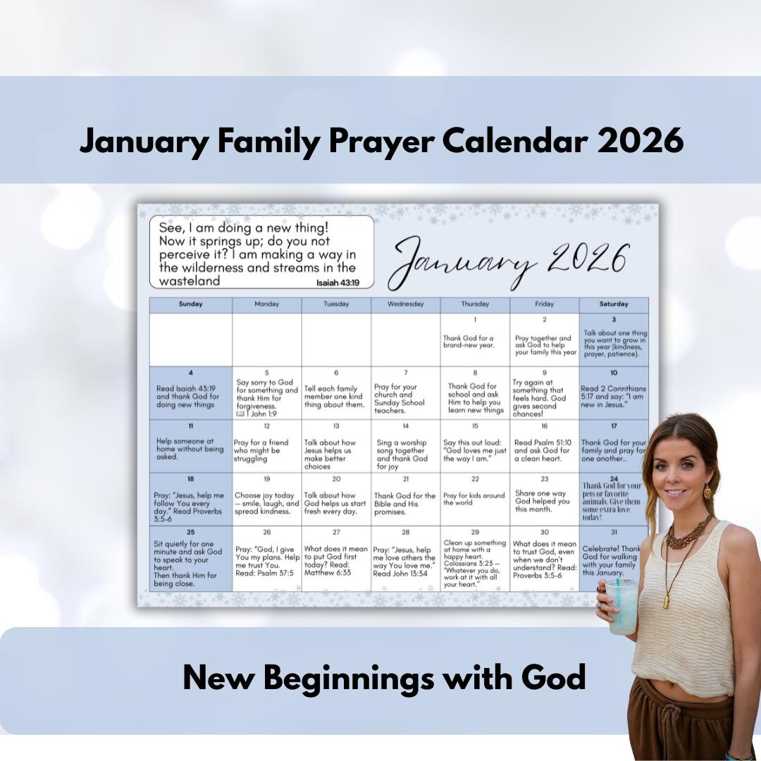 January 2026 Family Prayer Calendar | Christian Kids Devotional (PDF ...