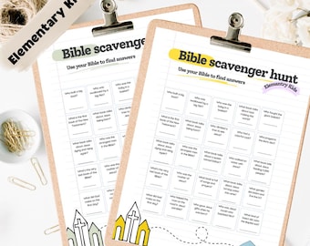 Books of the Bible Scavenger Hunt: Sunday School Homeschool Game (PDF Download