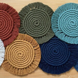 Set of 4 Handmade Macrame Coasters