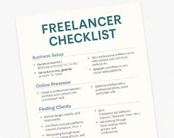 Freelancer Launch Kit: Invoice, Planner, Rate Calculator (Digital Download Bundle)