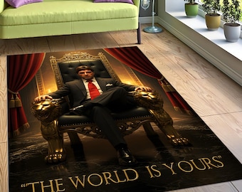 Scarface Rug, Tony Montana Movie Art, Statement Carpet