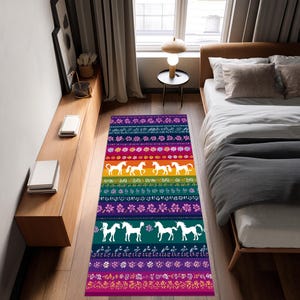 unicorn runner rug,rainbow hallway rug,colorful kids rug,flower unicorn rug,pastel pony rug fantasy runner rug,girl room rug,kids room rug