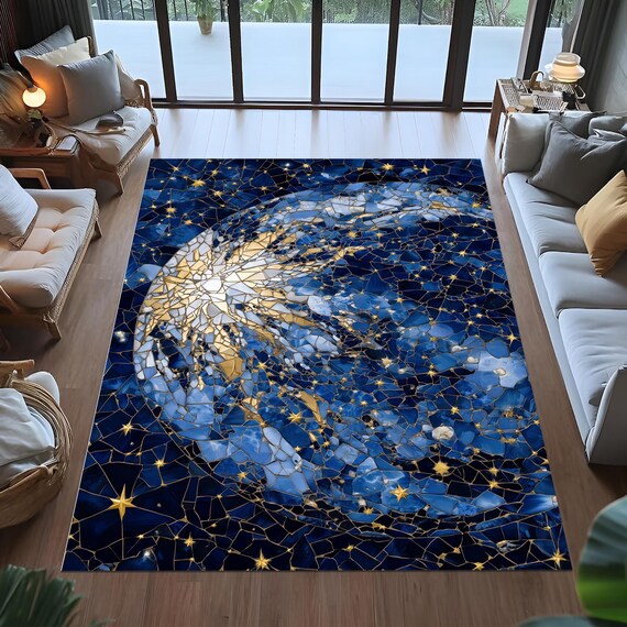 Celestial Rugs Blue Celestial Rug