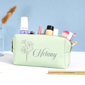 Personalized Makeup Bag, Bridesmaid Cosmetic Bag, Gifts for Her, Bridesmaid Proposal Gifts , Bachelorette Party Favors, Birthday Gift