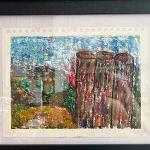 Silos no.003 Original Abstract One-of-a-Kind Drawing