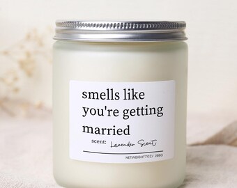 Custom Engagement Gift,For Newly Engaged Couple,Personalized Candle,Congrats Engaged Couple,Wedding Gifts,Unique Engaged Gift,Scented candle
