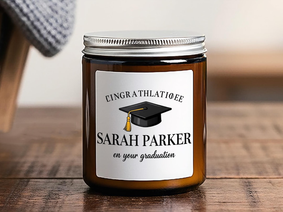 Personalized Graduation Candle, Custom Name Candle Gift, Graduation ...