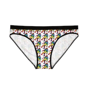 Sous-vêtements Bigfoot Novelty Sasquatch pour femmes arc-en-ciel