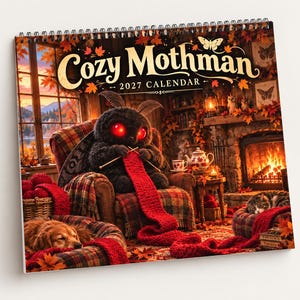 Cozy Mothman Wall Calendar Cute Cryptid