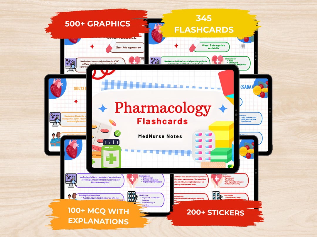 340+ Pharmacology Flashcards for Nursing Students PDF | Notes + Mcqs ...