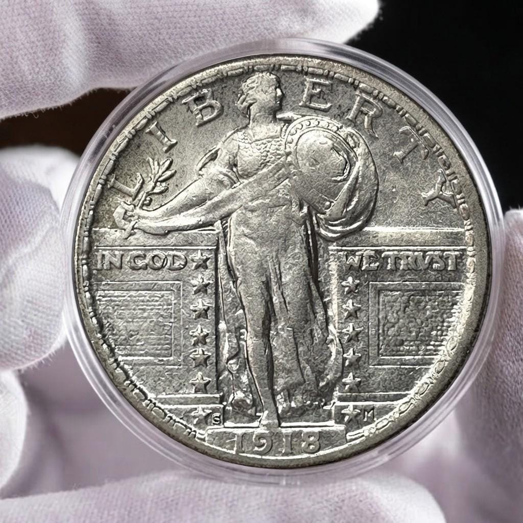 Standing Liberty Quarter 1918 - Etsy