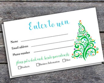 Raffle Card Prize Entry Ticket WIN Form Printable | Etsy