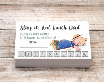 Stay in Bed Reward Card Printable Download Vintage - Etsy