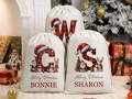 Personalized Christmas Gift Sack, Custom Name Santa Sack, Large Initial Letter Bag, Special Delivery from Santa, Kids Xmas Present Bag 2025