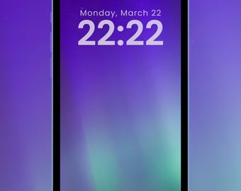 Aurora Phone Wallpapers Bundle Northern Lights iPhone Wallpapers Android Background Pictures Phone Wallpapers iOS Gradient Digital Download