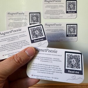 Personalisierte Magnet Visitenkarte 9 x 5 cm - individuelle Werbung - Visitenkarte mit eigenem Wunschbild