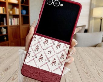 Lucky Flower Ribbon Strap Phone Case for Samsung Galaxy Z Flip 7/6/5/4