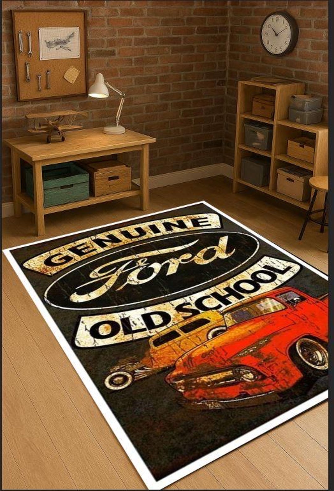 Ford Logo Round Rug: Automotive-themed Garage & Teen Room Decor - Etsy