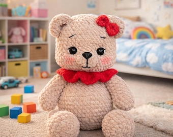 Teddy Bear Crochet Pattern, Amigurumi Bear, Crochet Bear, PDF English Pattern