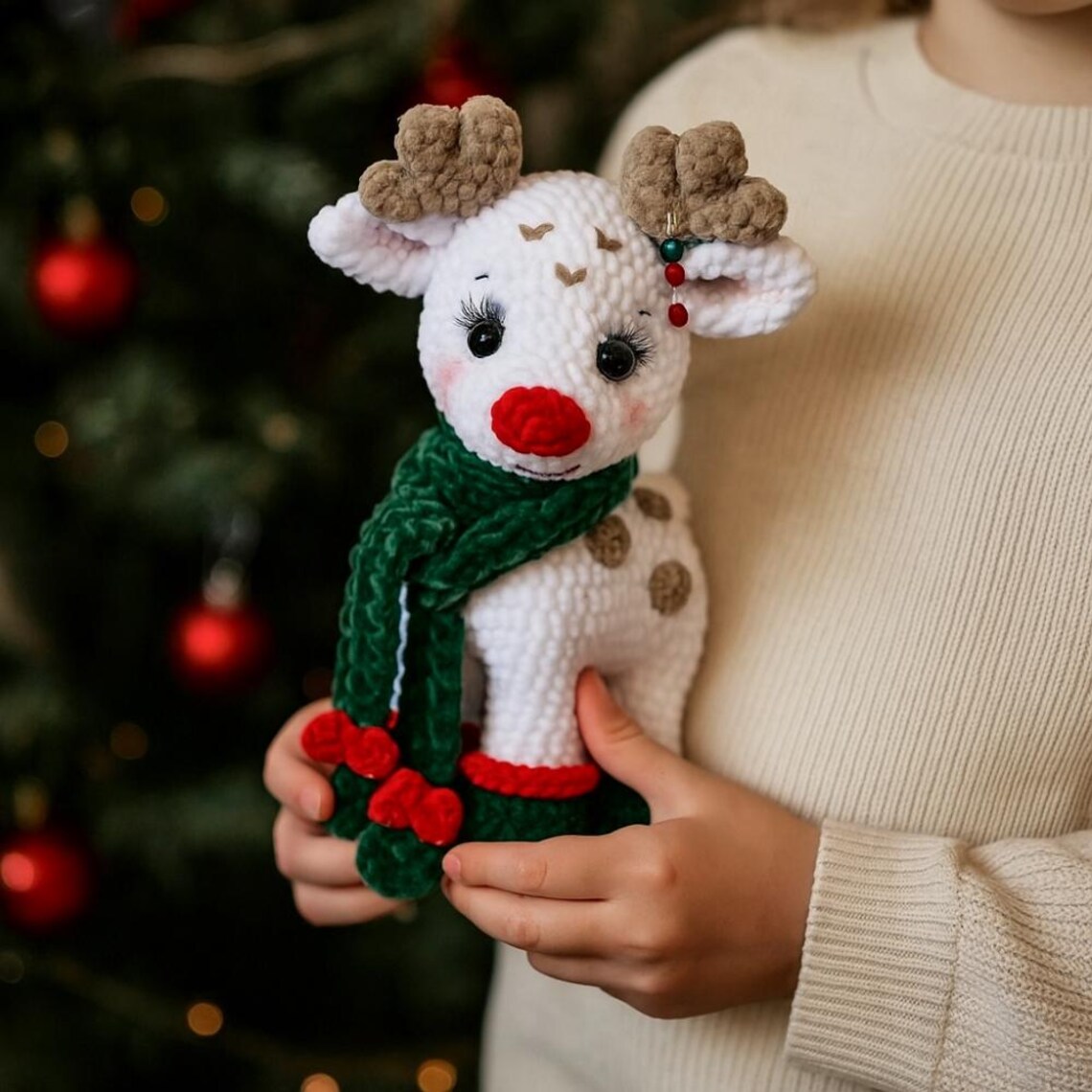 Rudolph Crochet Pattern: Amigurumi Reindeer Plush (PDF Downloadable ...