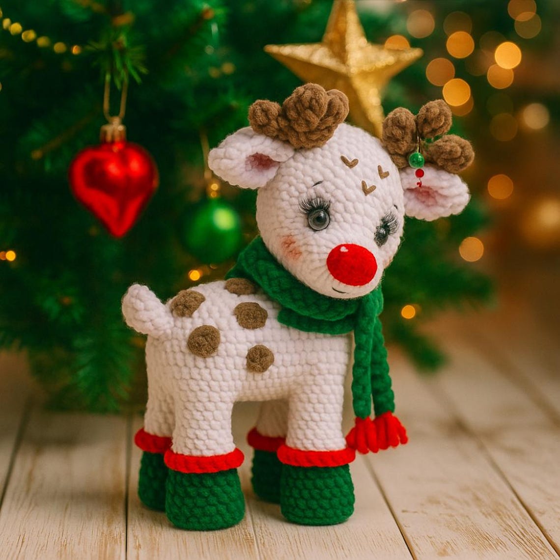 Rudolph Crochet Pattern: Amigurumi Reindeer Plush (PDF Downloadable ...
