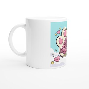 Stay Pawsitive Mug – Cute Cartoon Paw Print Design | Funny Dog Lover Gift | 11oz White Ceramic Mug
