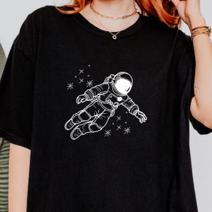 Astronaut T Shirt Space Graphic Tee Outer Space Shirt Galaxy T Shirt Space Lover Gift for Him Cosmic T Shirt