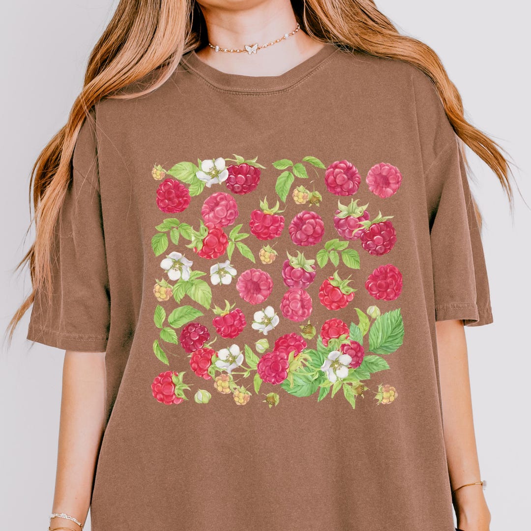 Raspberry Graphic Tee, Berry Fruit Lover Shirt - Etsy