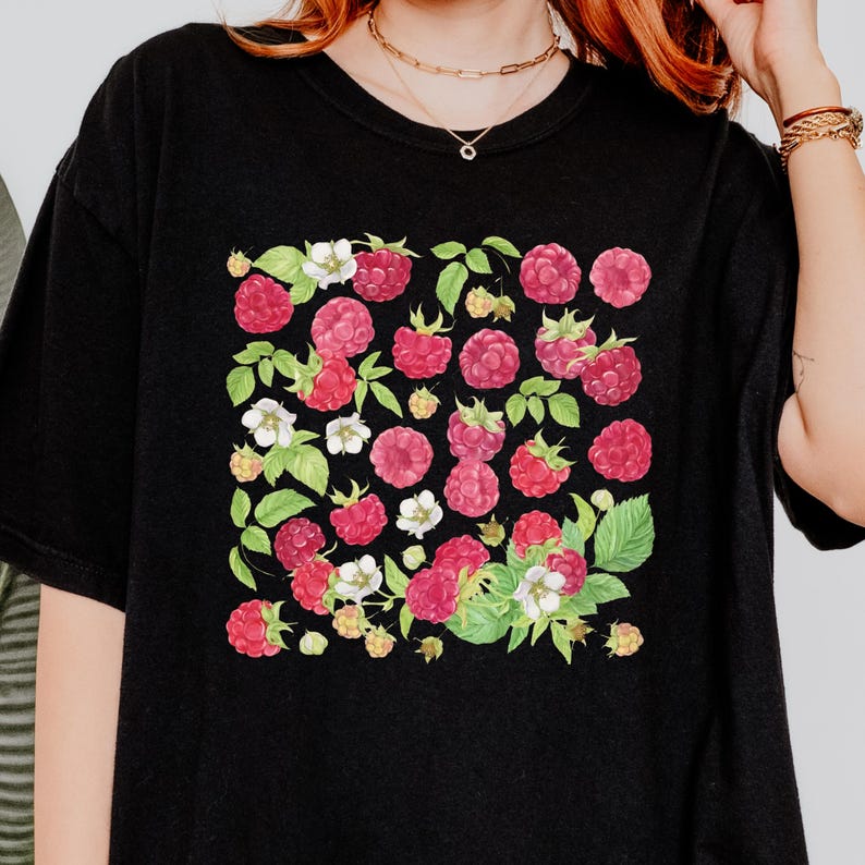 Raspberry Graphic Tee, Berry Fruit Lover Shirt - Etsy