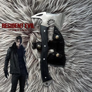 Réplica do Machado de Leon Kennedy | Resident Evil Requiem RE9 | Arma Branca do Agente da DSO | Adereço para Cosplay de Terror de Sobrevivência | Presente Ideal para Ele