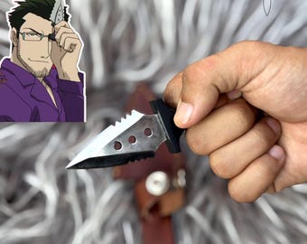 Maes Hughes Knife Replica | Fullmetal Alchemist Brotherhood FMA | Hughes Combat Prop | Anime Cosplay Display | Gift for Dad Him