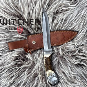 Geralt Feline knife leather sheath Witcher 3 Cat School replica cosplay prop